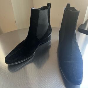 Black Suede Ferragamo Women’s Chelsea Boots